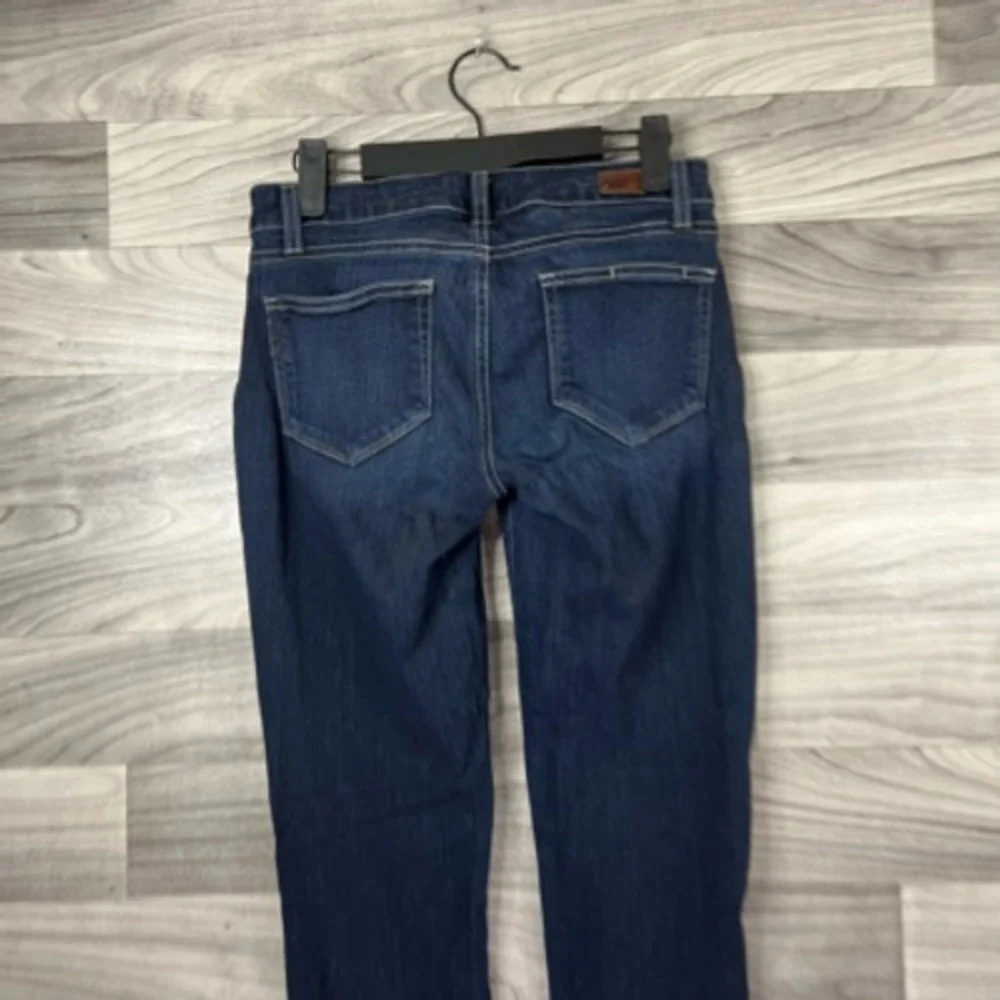 Paige Womens Slim‎ Skinny Jeans Blue Dark Wash Mid Rise Zip Pockets Denim 25